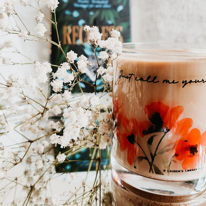 Just Call Me Yours Kai Azer Glass Mug - The Bean Workshop - coffee mug, fearless, glass mug, kai azer, lauren roberts, paedyn gray, powerless, reckless