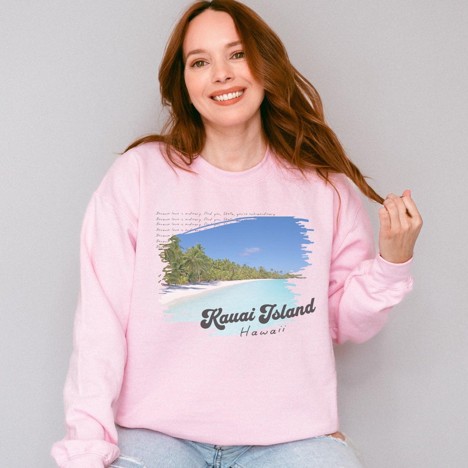 Kauai Island Stella & Christian Sweatshirt - The Bean Workshop - ana huang, beach vibe, christian harper, stella allonso, sweater, sweatshirt, twisted lies