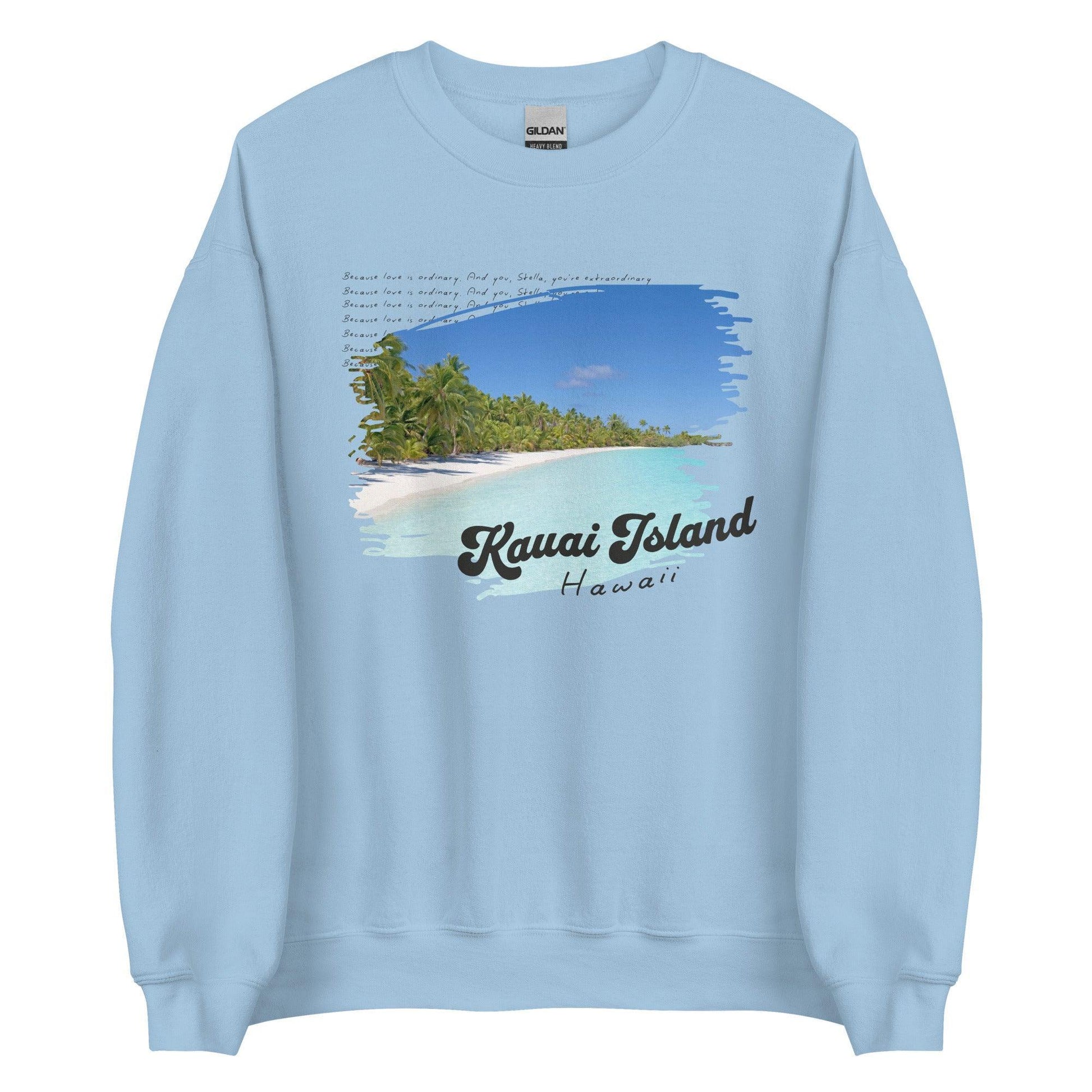 Kauai Island Stella & Christian Sweatshirt - The Bean Workshop - ana huang, beach vibe, christian harper, stella allonso, sweater, sweatshirt, twisted lies