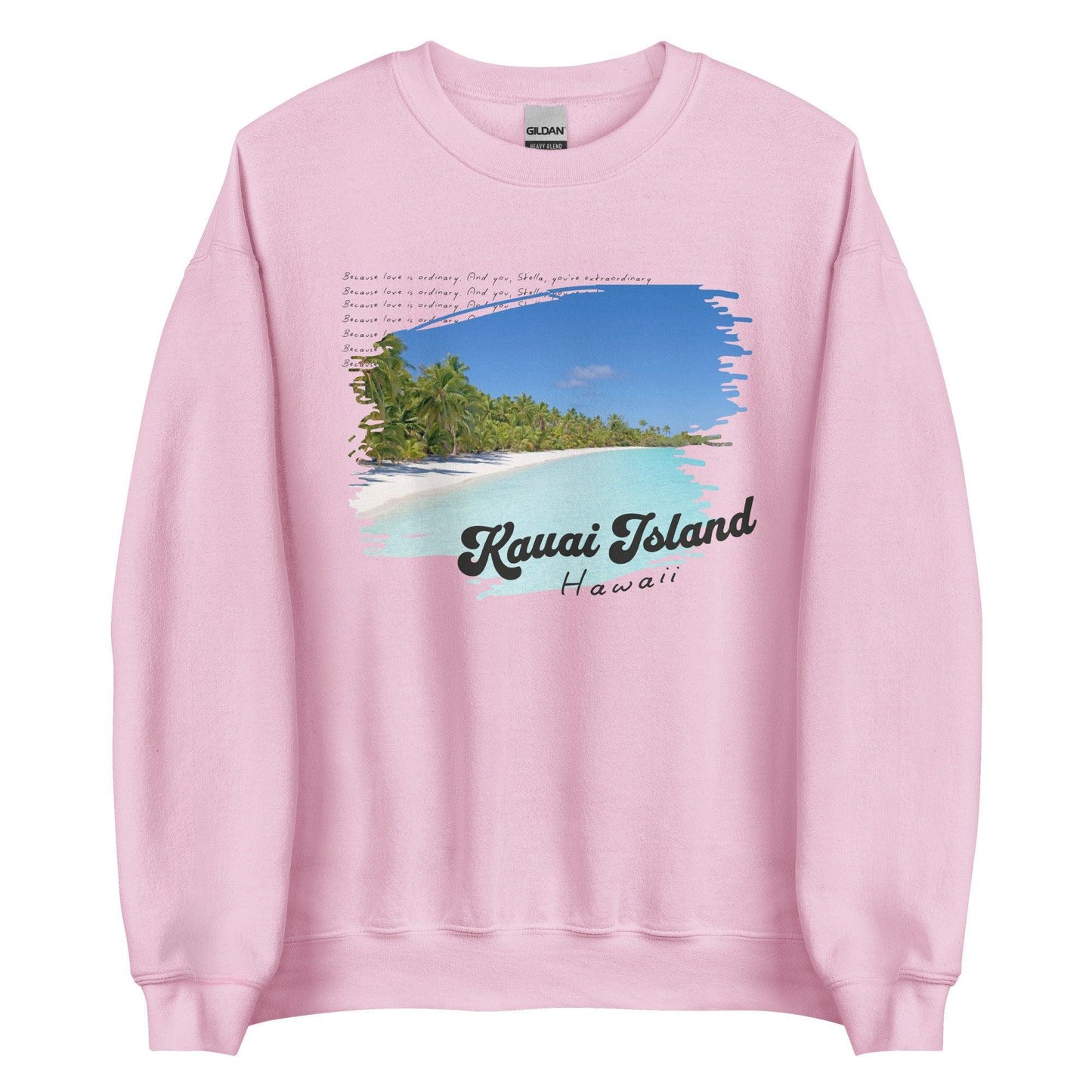 Kauai Island Stella & Christian Sweatshirt - The Bean Workshop - ana huang, beach vibe, christian harper, stella allonso, sweater, sweatshirt, twisted lies