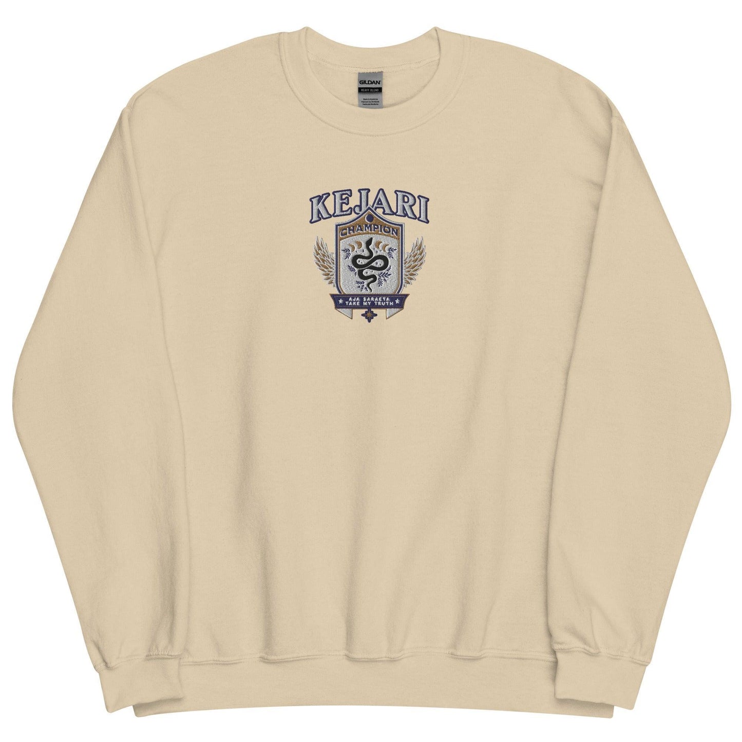 Kejari Embroidered Sweatshirt - The Bean Workshop - carissa broadbent, embroidered, sweatshirt, the serpent and the wings of night