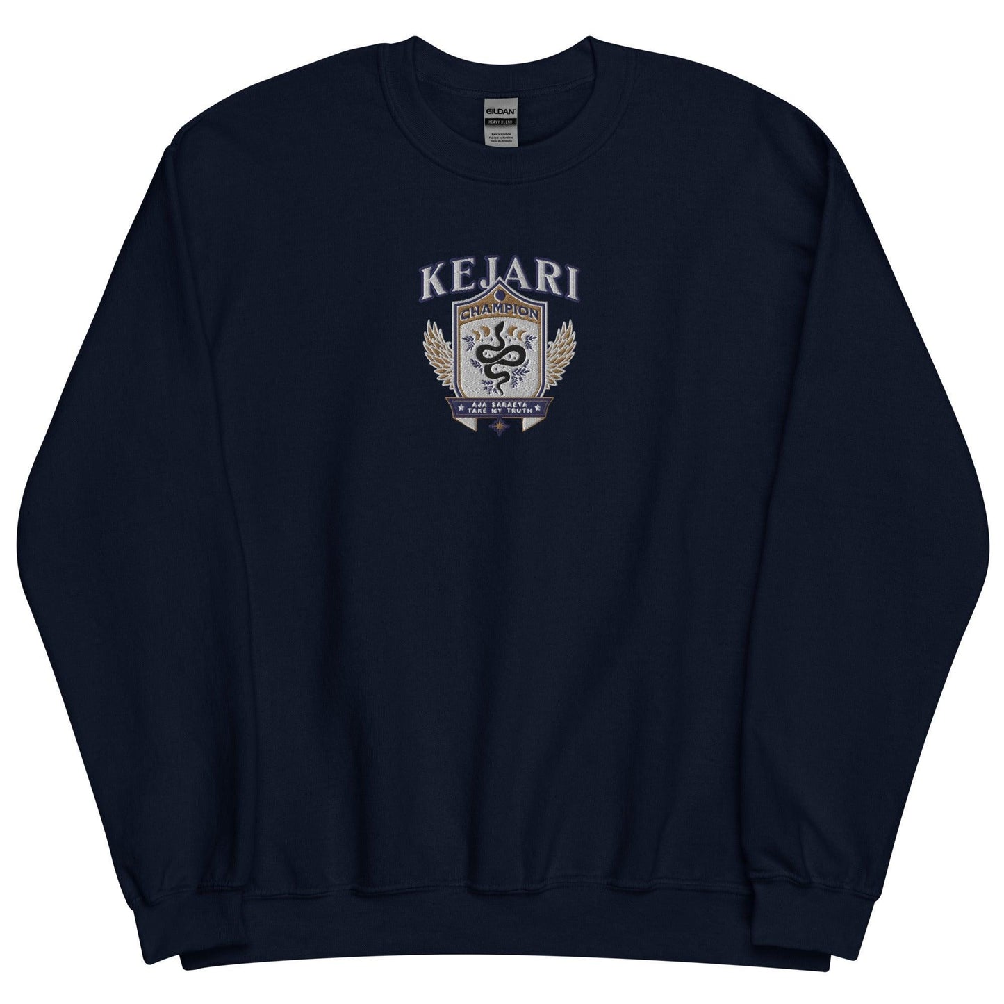 Kejari Embroidered Sweatshirt - The Bean Workshop - carissa broadbent, embroidered, sweatshirt, the serpent and the wings of night