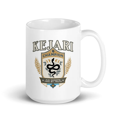 Kejari Mug - The Bean Workshop - bookish accessories, Bookish Fashion, Carissa Broadbent, ceramic mug, coffee mug, Fandom Merch, Kejari Tournament, mug, The Serpent and The Wings of Night