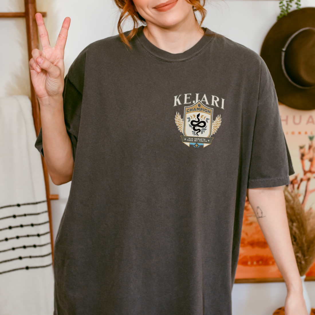 Kejari T-shirt - The Bean Workshop - Bookish Fashion, Carissa Broadbent, Fandom Merch, Kejari Tournament, t-shirt, tee, The Serpent and The Wings of Night