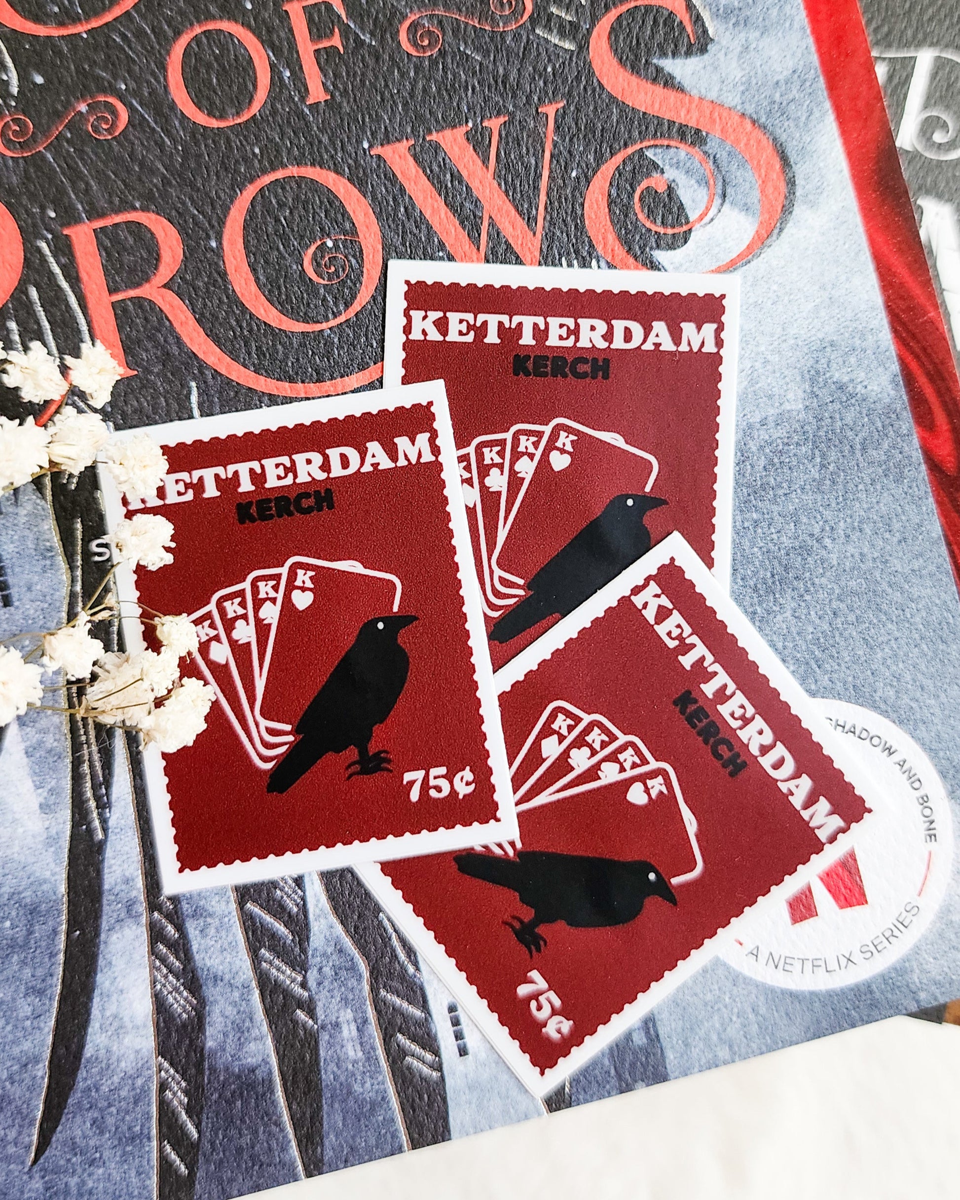 Ketterdam Stamp Sticker - The Bean Workshop - leigh bardugo, six of crows, sticker