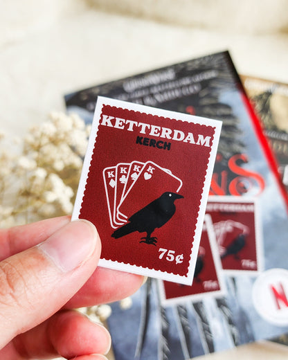 Ketterdam Stamp Sticker - The Bean Workshop - leigh bardugo, six of crows, sticker