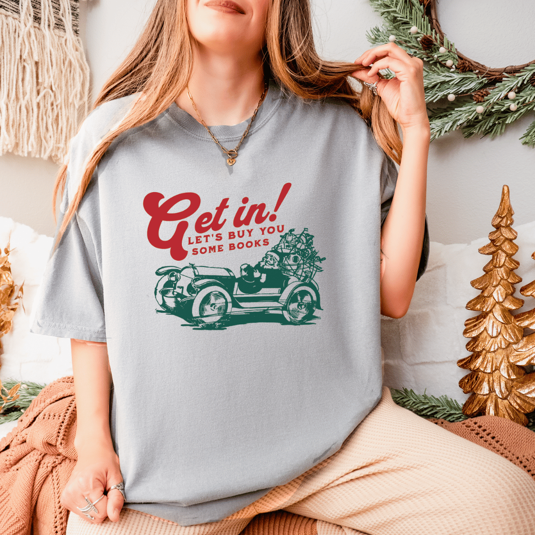 Let's Buy You Some Books T-shirt - The Bean Workshop - bookish, Christmas, T-shirt, tee