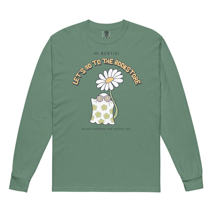 Let's Go to the Bookstore Heavyweight Long Sleeve Shirt - The Bean Workshop - book lovers, bookaholic, halloween, long sleeve shirt