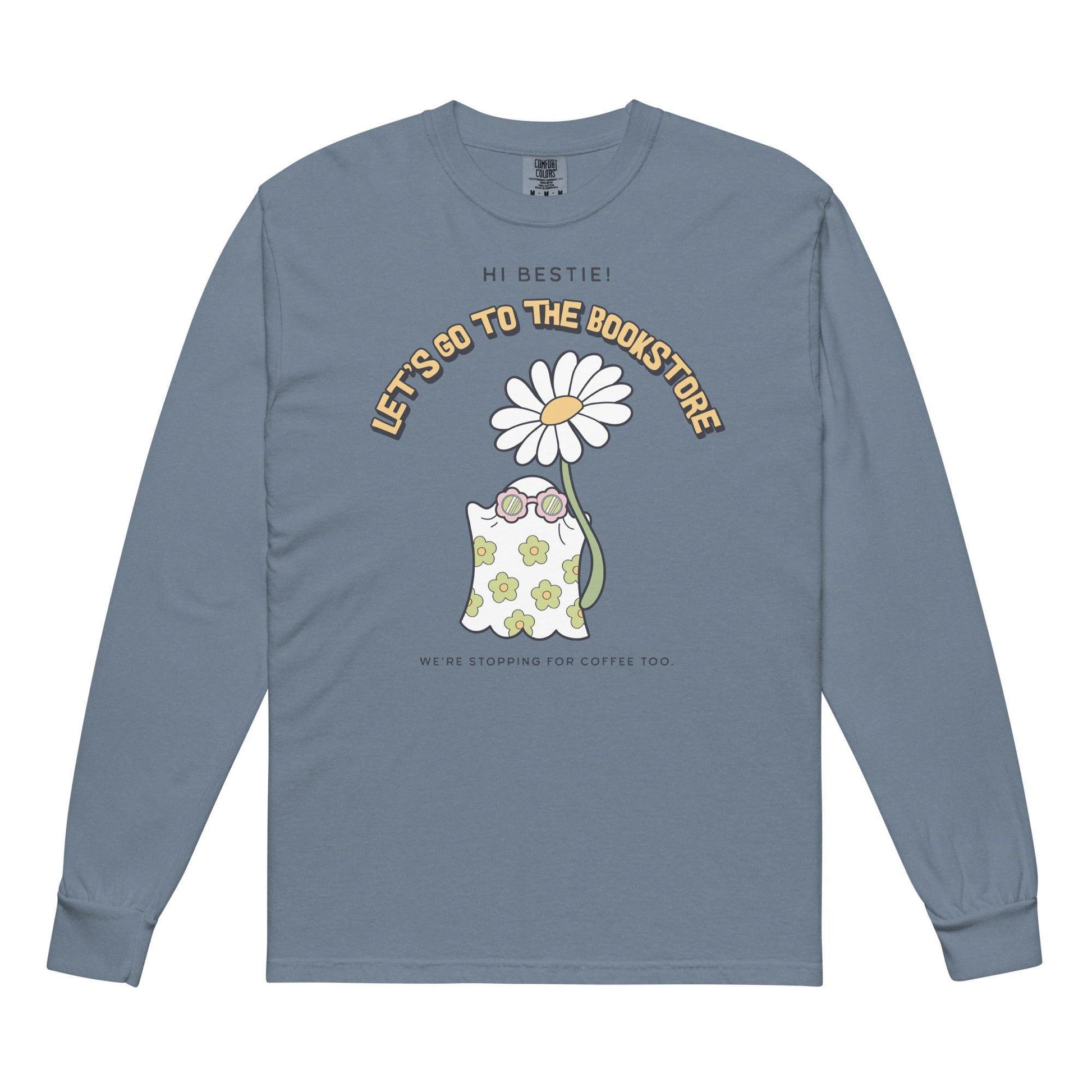 Let's Go to the Bookstore Heavyweight Long Sleeve Shirt - The Bean Workshop - book lovers, bookaholic, halloween, long sleeve shirt