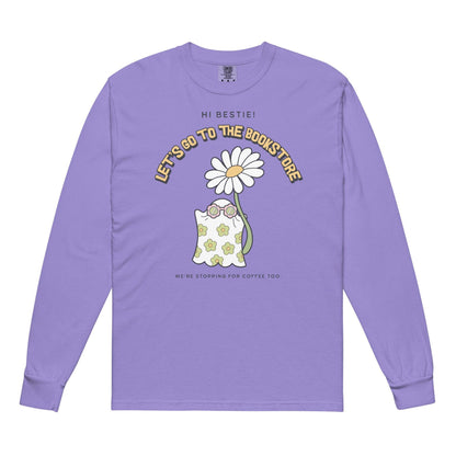 Let's Go to the Bookstore Heavyweight Long Sleeve Shirt - The Bean Workshop - book lovers, bookaholic, halloween, long sleeve shirt