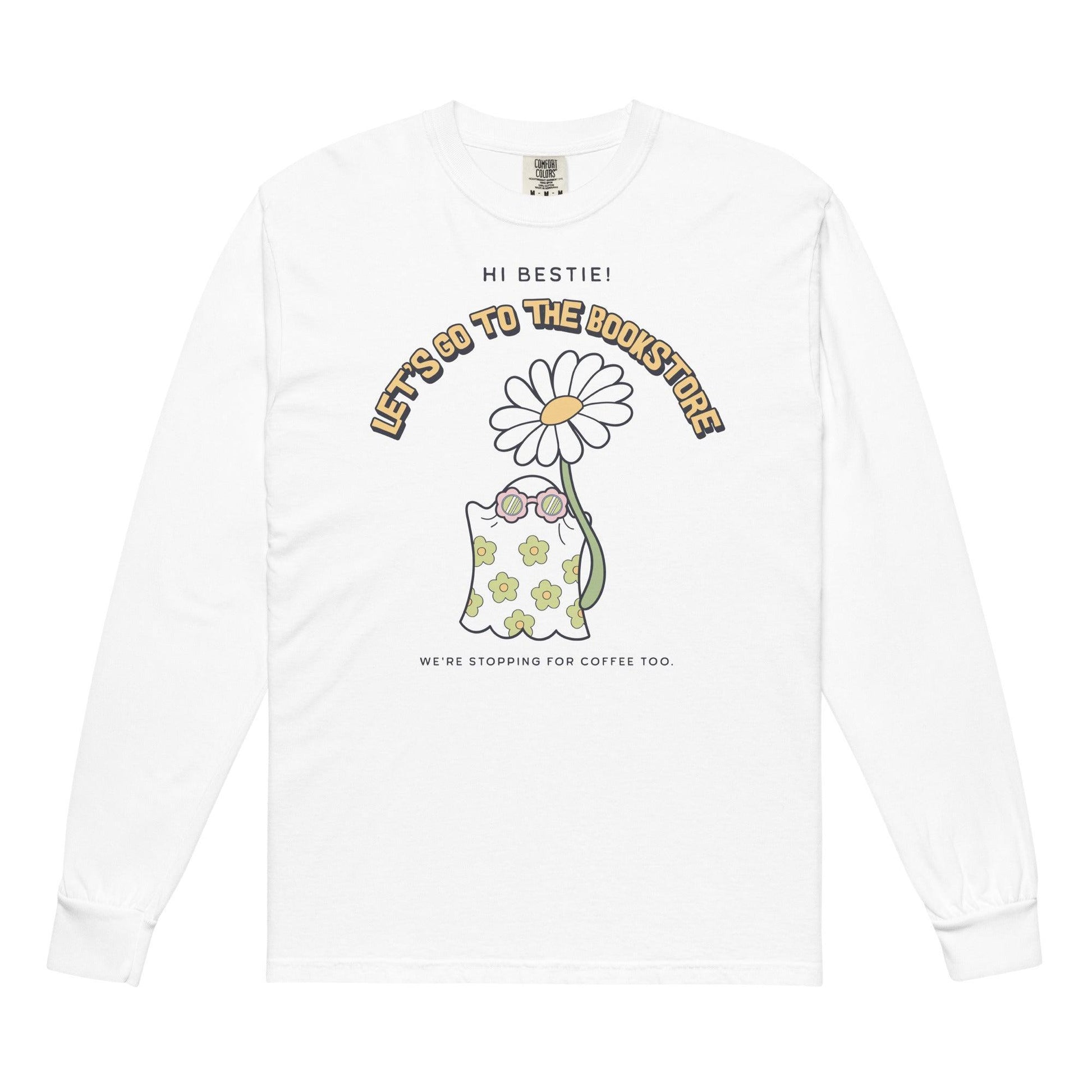 Let's Go to the Bookstore Heavyweight Long Sleeve Shirt - The Bean Workshop - book lovers, bookaholic, halloween, long sleeve shirt