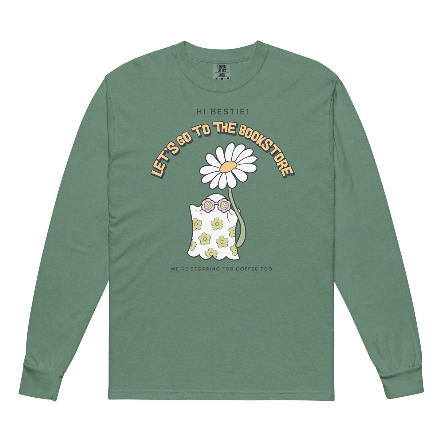 Let's Go to the Bookstore Heavyweight Long Sleeve Shirt - The Bean Workshop - book lovers, bookaholic, halloween, long sleeve shirt