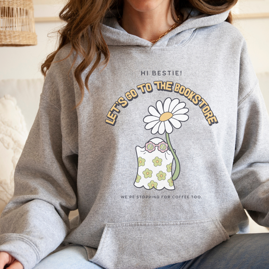 Let's Go to the Bookstore Hoodie - The Bean Workshop - bookstore, Halloween, hoodie