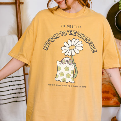 Let's Go to the Bookstore Tee Shirt - The Bean Workshop - book lovers, bookaholic, box tee, halloween