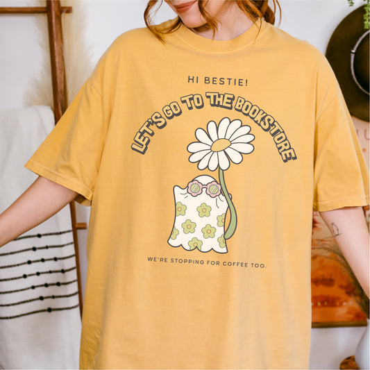Let's Go to the Bookstore Tee Shirt - The Bean Workshop - book lovers, bookaholic, box tee, halloween
