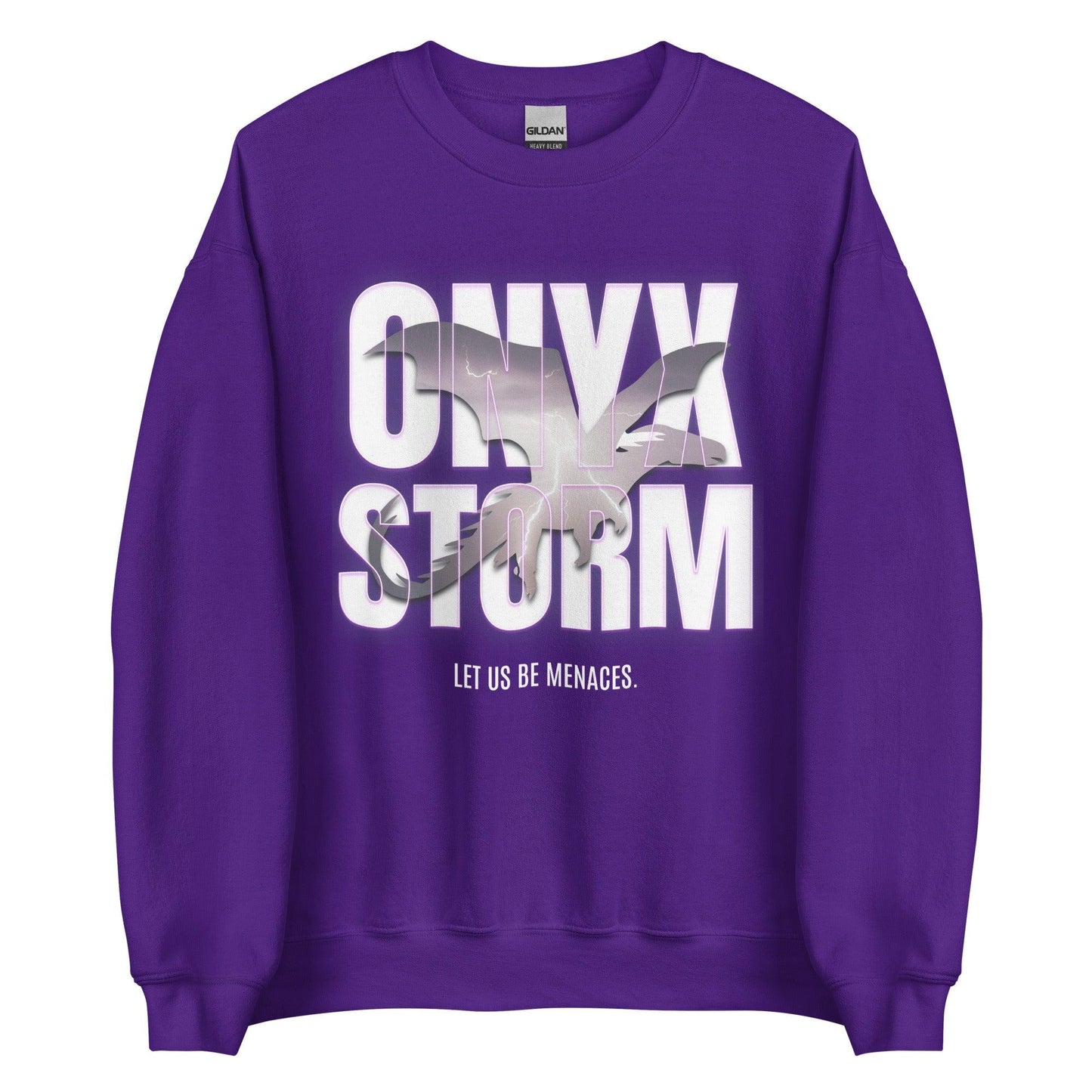 Let Us Be Menaces Onyx Storm Sweatshirt - The Bean Workshop - fourth wing, iron flame, onyx storm, rebecca yarros, sweater, sweatshirt