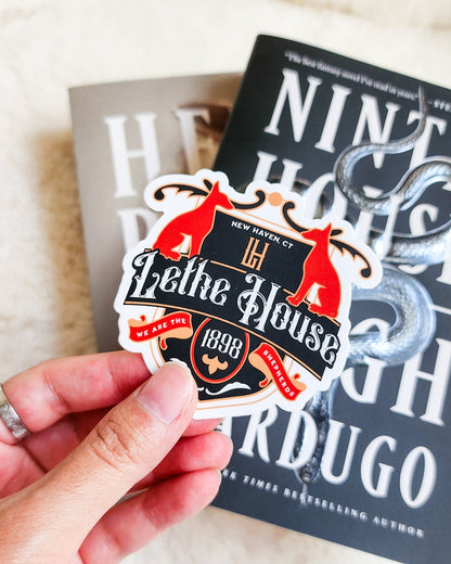 Lethe House Badge Sticker - The Bean Workshop - hellbent, leigh bardugo, ninth house, sticker