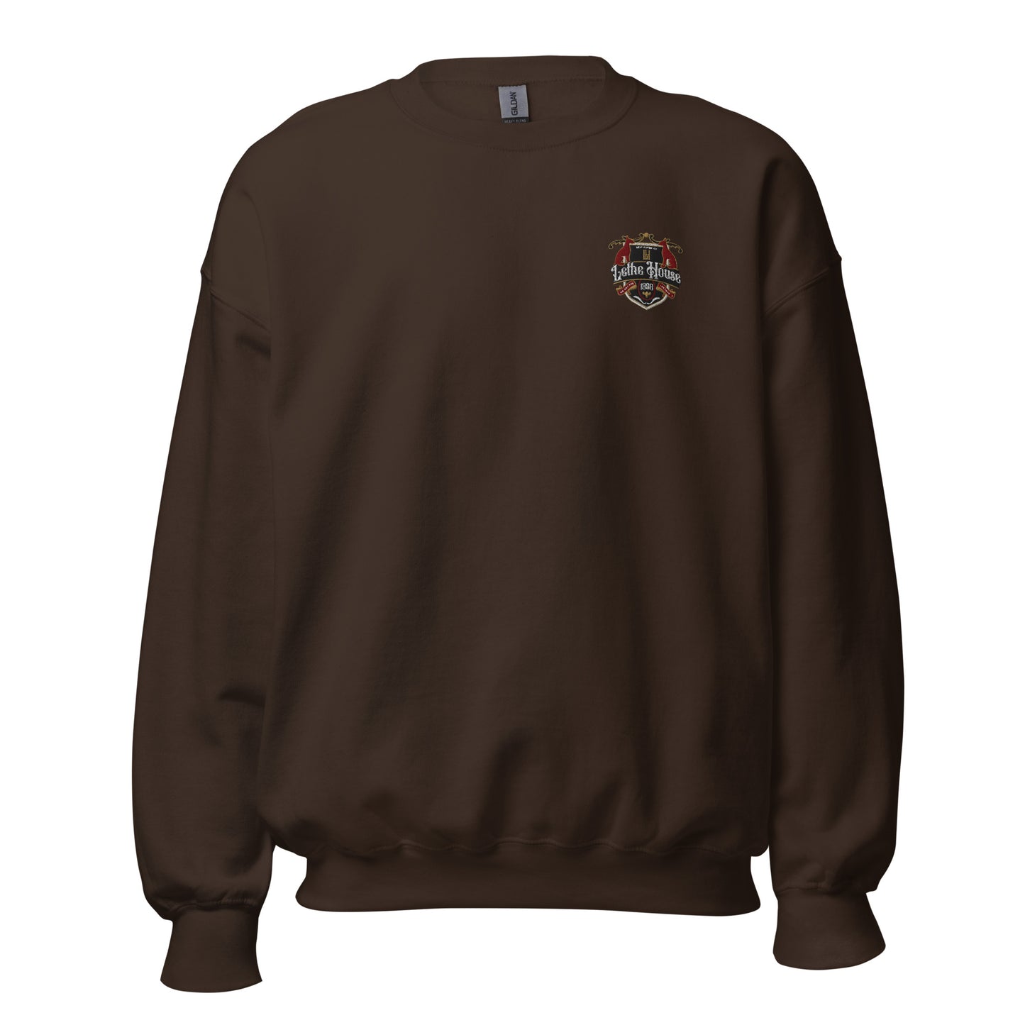Lethe House Embroidered Sweatshirt - The Bean Workshop - Alex Stern, Book Lover Gift, Collegiate Sweatshirt, Dark Academia Aesthetic, Dark academia apparel for readers, Embroidered Crest, Leigh Bardugo embroidered merch, Leigh Bardugo literary merch, Lethe House crest sweater, Ninth House embroidered sweatshirt, Premium Fan Merch, Subtle bookish clothing, We are the Shepherds, Yale secret society