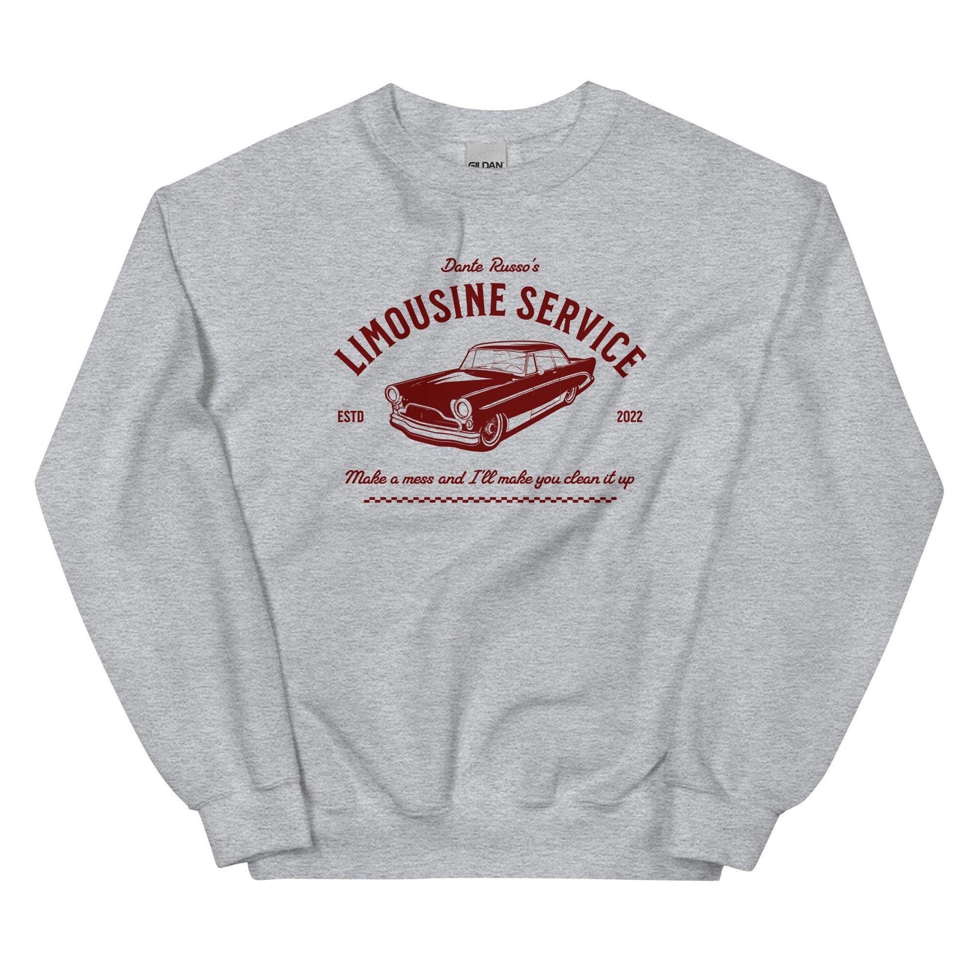 Limousine Service by Dante Russo Sweatshirt - The Bean Workshop - ana huang, dante russo, king of wrath, kings of sin, sweatshirt