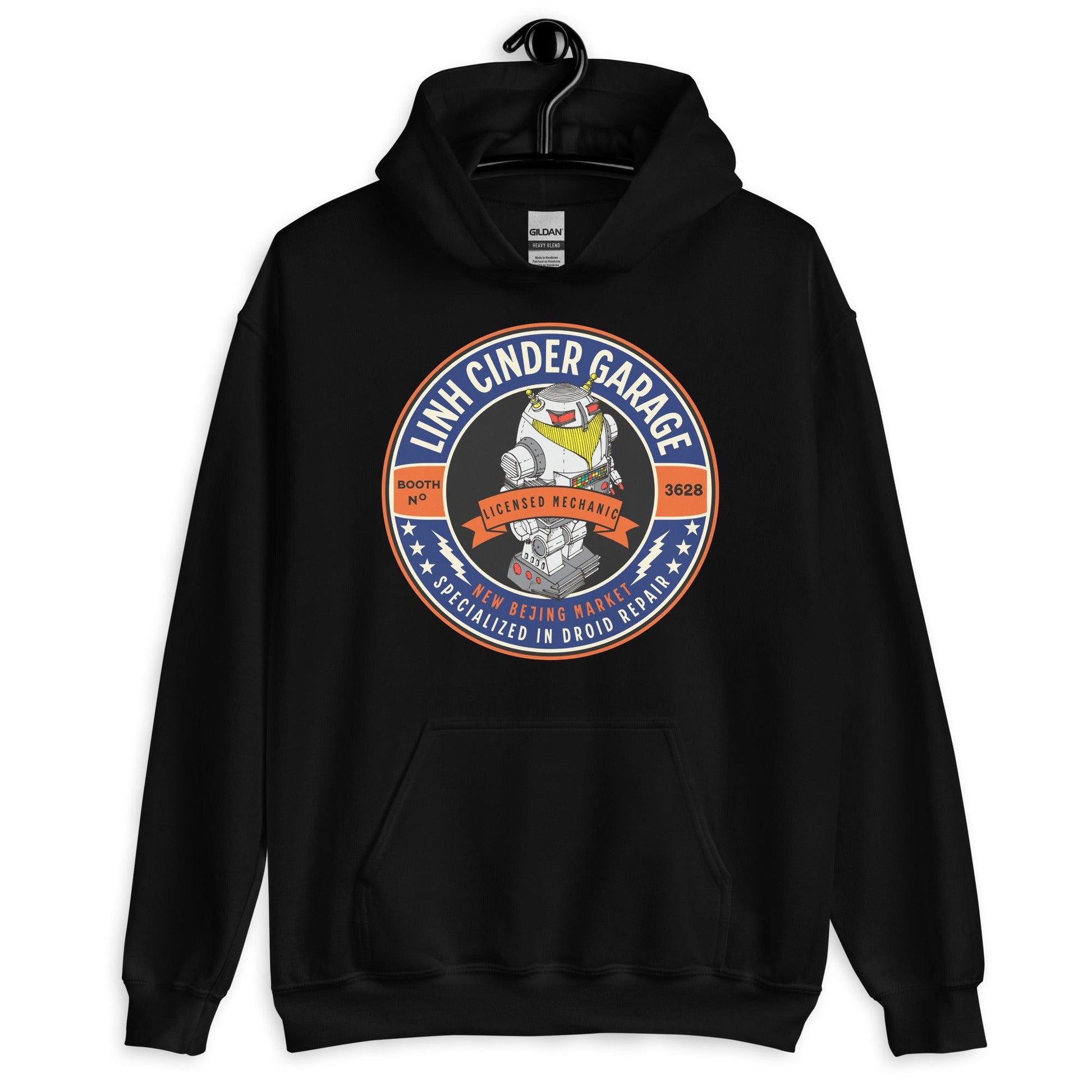 Linh Cinder Garage Hoodie - The Bean Workshop - hoodie, Linh Cinder, Marissa Meyer, The Lunar Chronicles