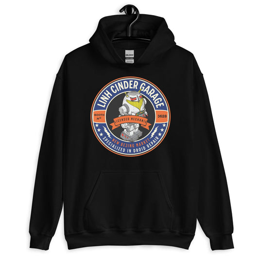 Linh Cinder Garage Hoodie - The Bean Workshop - hoodie, Linh Cinder, Marissa Meyer, The Lunar Chronicles