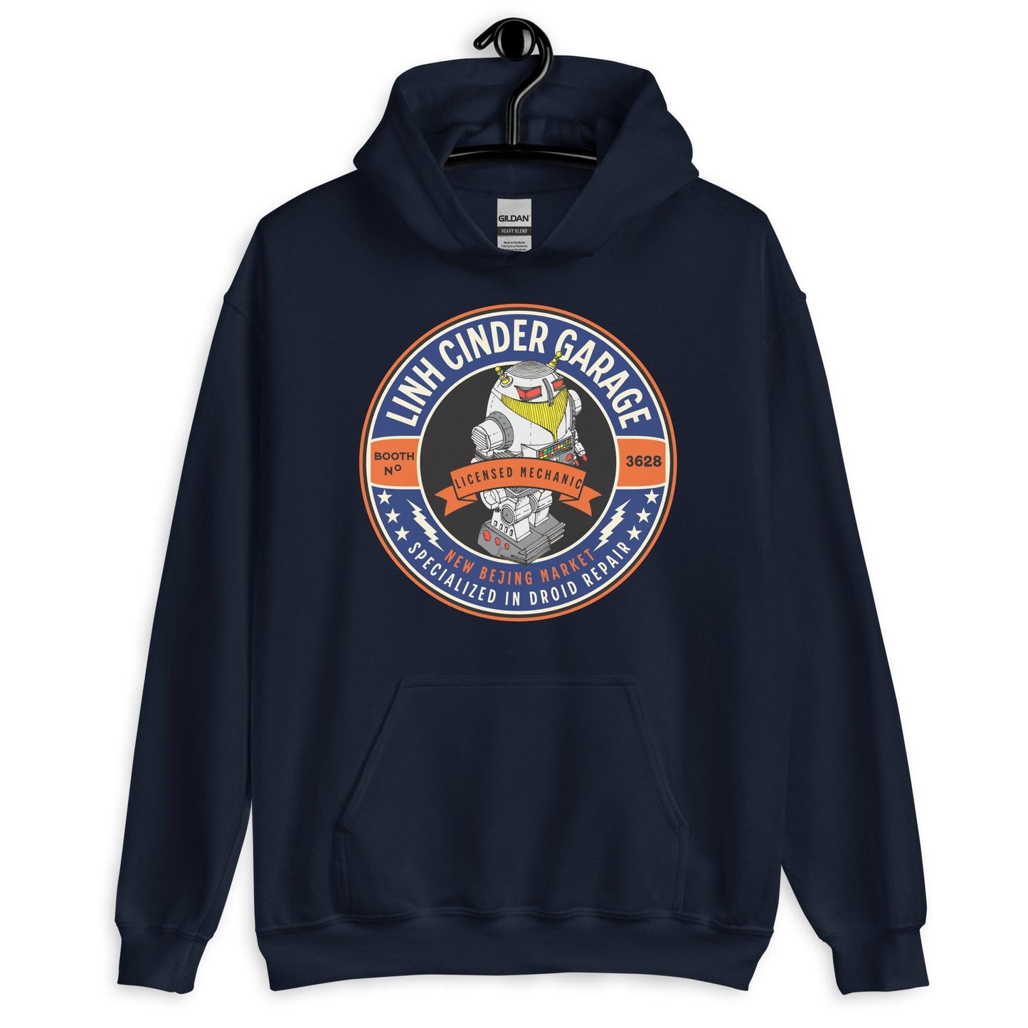 Linh Cinder Garage Hoodie - The Bean Workshop - hoodie, Linh Cinder, Marissa Meyer, The Lunar Chronicles
