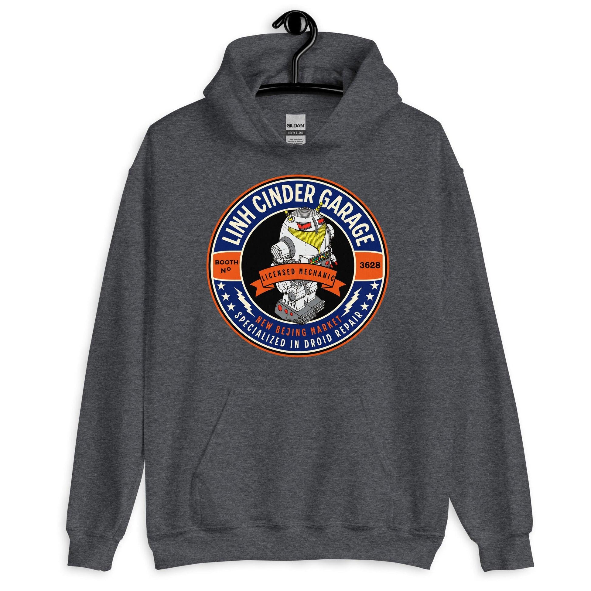 Linh Cinder Garage Hoodie - The Bean Workshop - hoodie, Linh Cinder, Marissa Meyer, The Lunar Chronicles