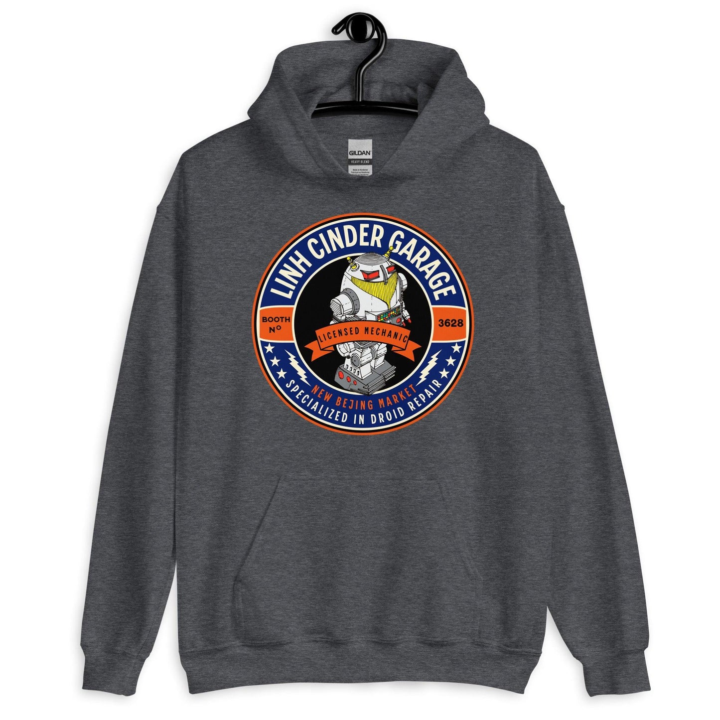 Linh Cinder Garage Hoodie - The Bean Workshop - hoodie, Linh Cinder, Marissa Meyer, The Lunar Chronicles