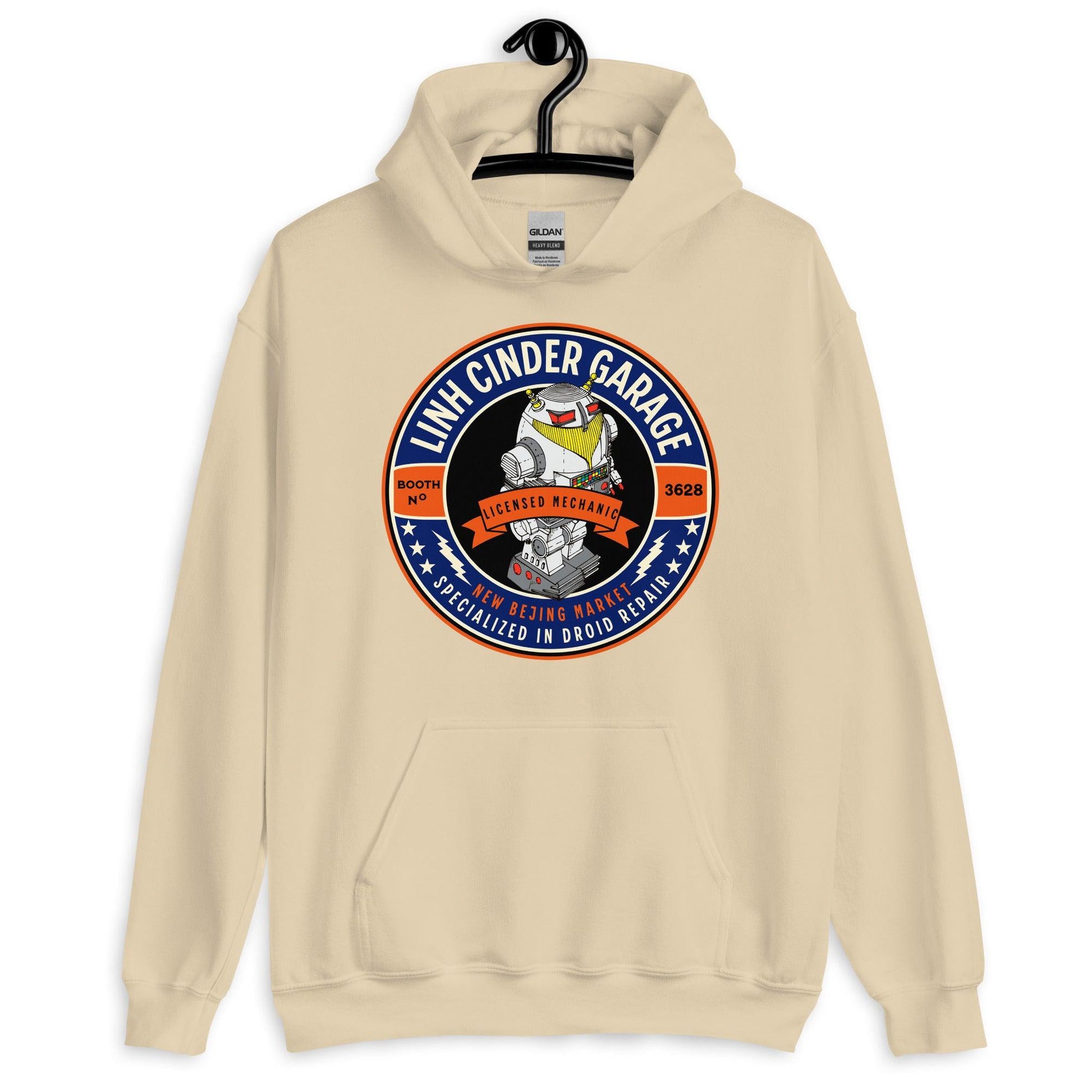 Linh Cinder Garage Hoodie - The Bean Workshop - hoodie, Linh Cinder, Marissa Meyer, The Lunar Chronicles