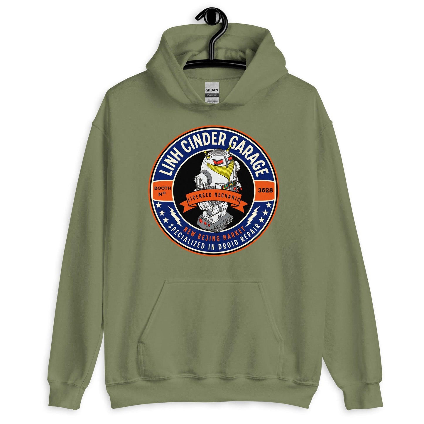 Linh Cinder Garage Hoodie - The Bean Workshop - hoodie, Linh Cinder, Marissa Meyer, The Lunar Chronicles