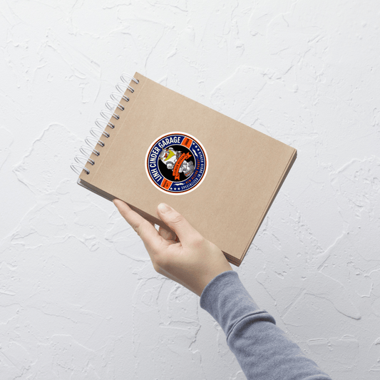 Linh Cinder Garage Sticker - The Bean Workshop - book lover gift, Bookish Accesories, Bookish Gift, bookish sticker, Cinder, die cut sticker, Iko, Linh Cinder, Linh Cinder Garage, Marissa Meyer, Marissa Meyer merch, sci-fi fairy tale, Sticker, The Lunar Chronicles, The Lunar Chronicles merch