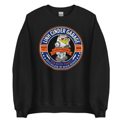 Linh Cinder Garage Sweatshirt - The Bean Workshop - marissa meyer, sweatshirt, tlc