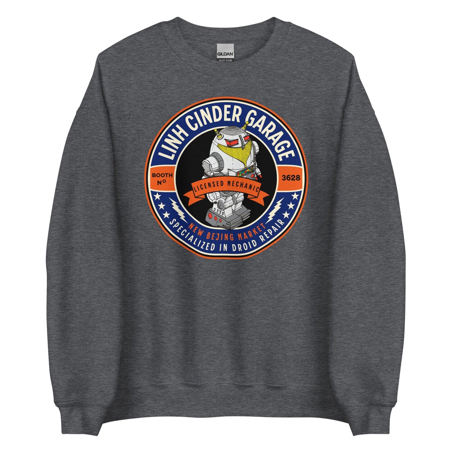 Linh Cinder Garage Sweatshirt - The Bean Workshop - marissa meyer, sweatshirt, tlc