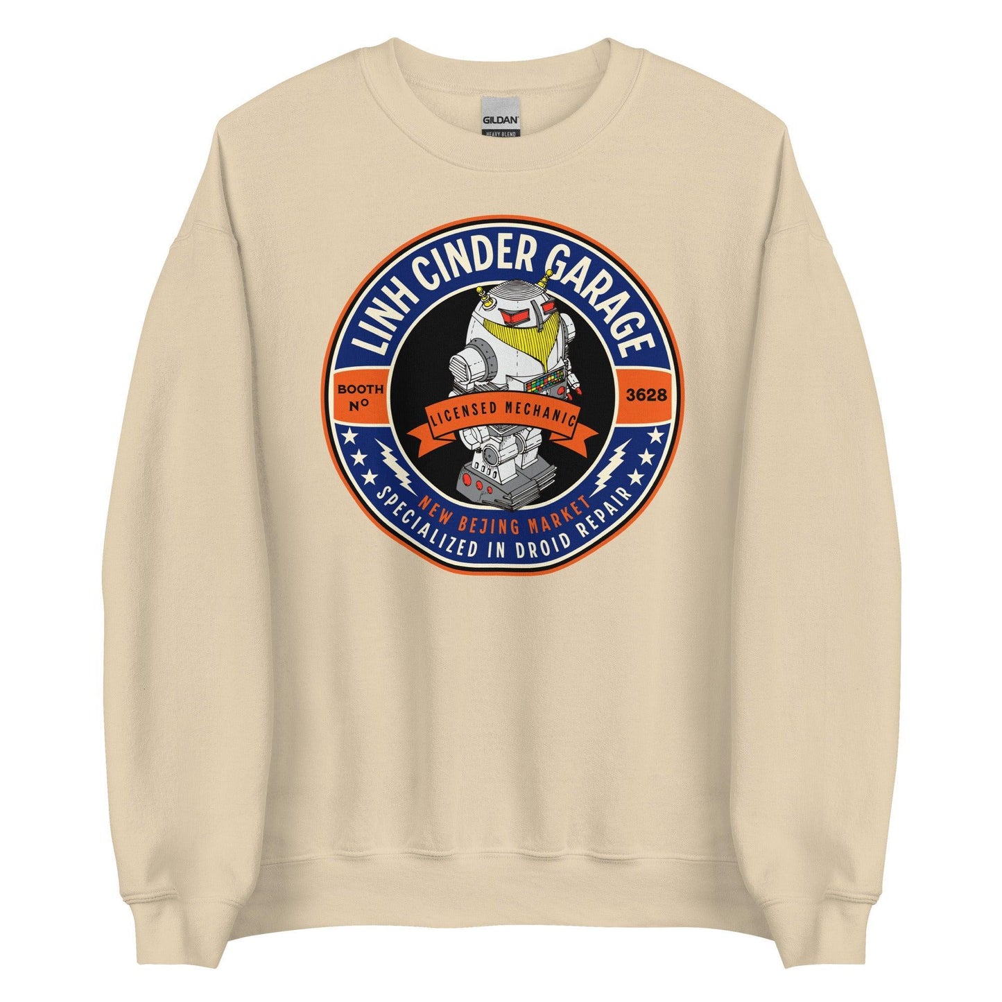 Linh Cinder Garage Sweatshirt - The Bean Workshop - marissa meyer, sweatshirt, tlc