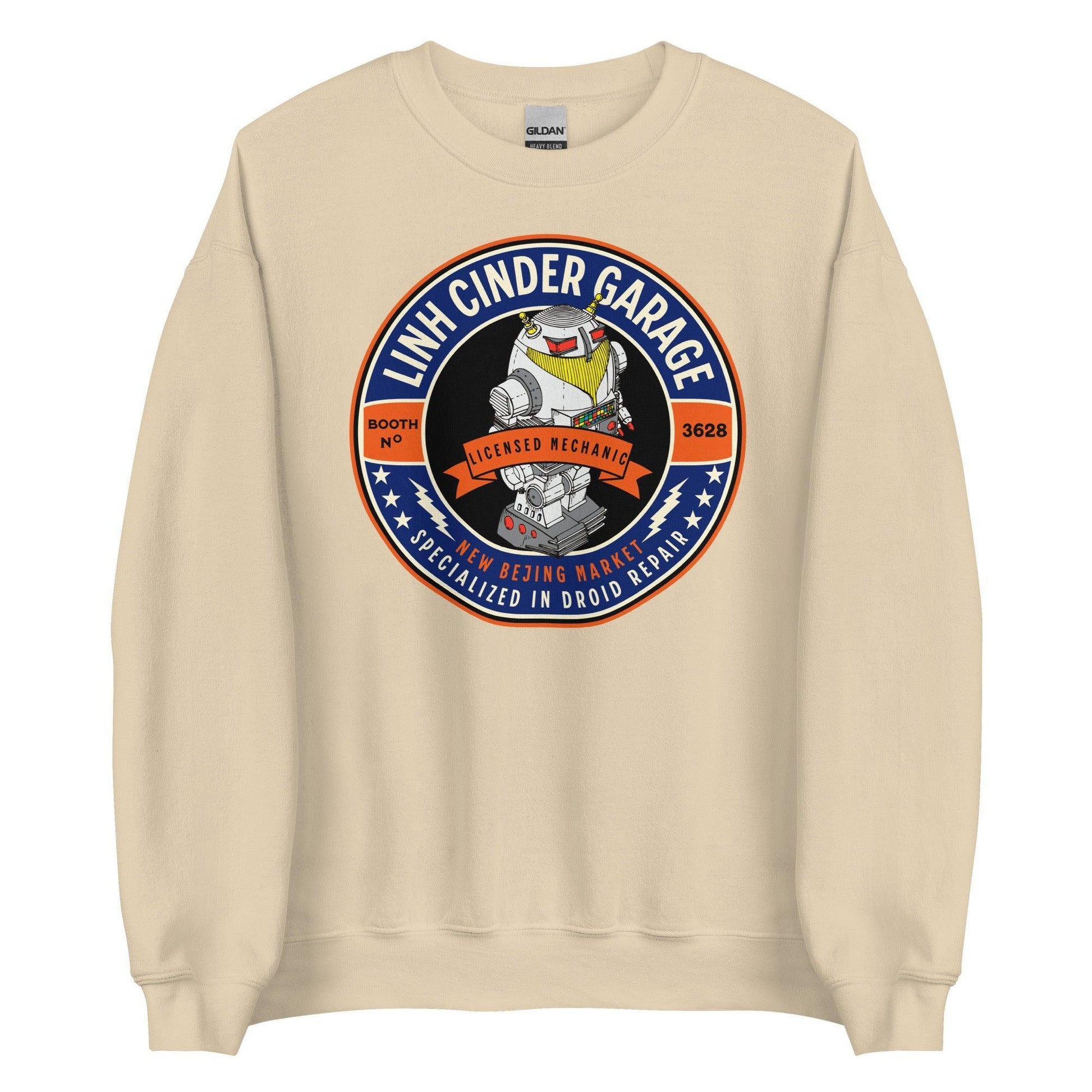 Linh Cinder Garage Sweatshirt - The Bean Workshop - marissa meyer, sweatshirt, tlc