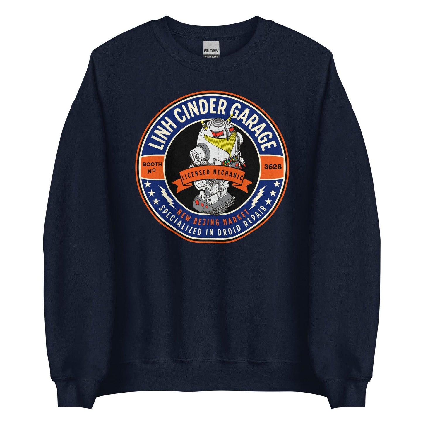 Linh Cinder Garage Sweatshirt - The Bean Workshop - marissa meyer, sweatshirt, tlc