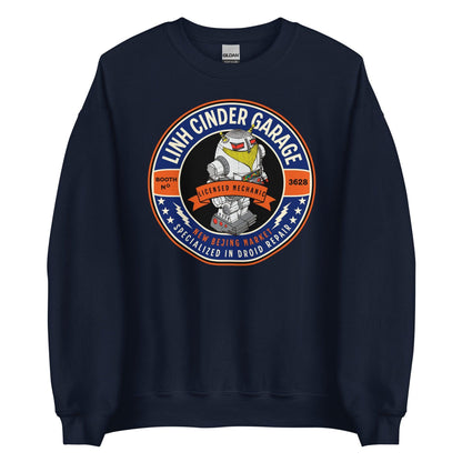 Linh Cinder Garage Sweatshirt - The Bean Workshop - marissa meyer, sweatshirt, tlc