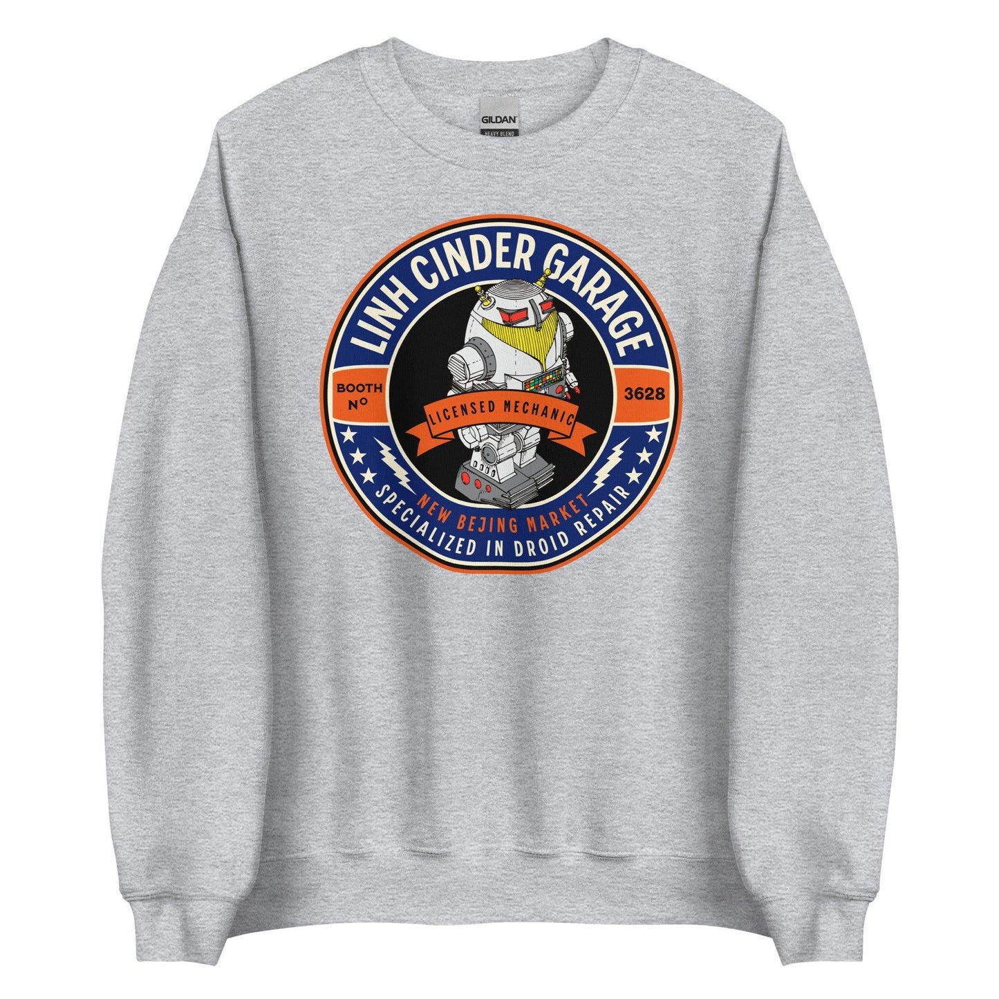 Linh Cinder Garage Sweatshirt - The Bean Workshop - marissa meyer, sweatshirt, tlc