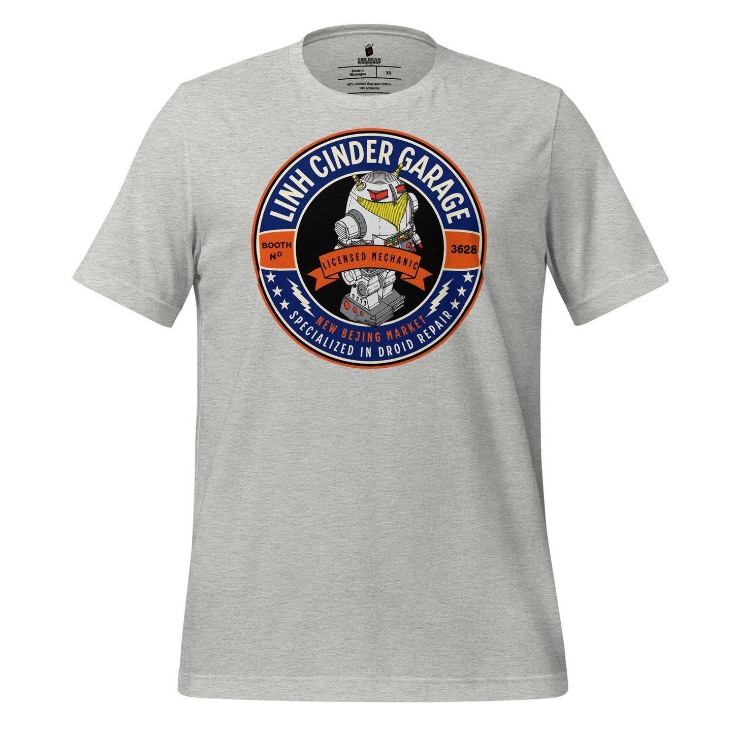 Linh Cinder Garage T-Shirt - The Bean Workshop - marissa meyer, t-shirt, tlc