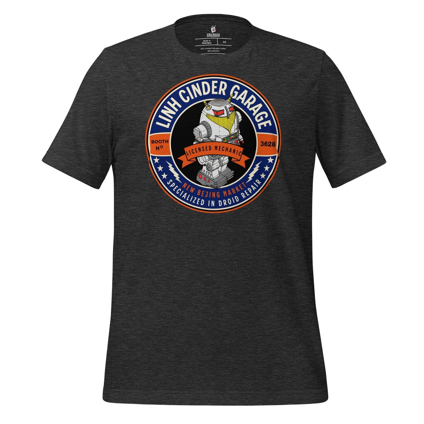 Linh Cinder Garage T-Shirt - The Bean Workshop - marissa meyer, t-shirt, tlc