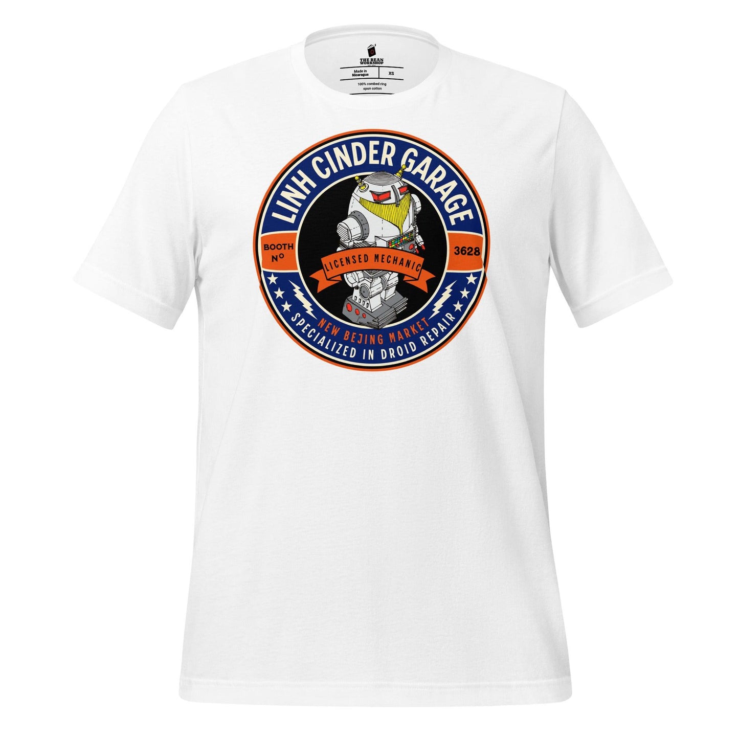 Linh Cinder Garage T-Shirt - The Bean Workshop - marissa meyer, t-shirt, tlc