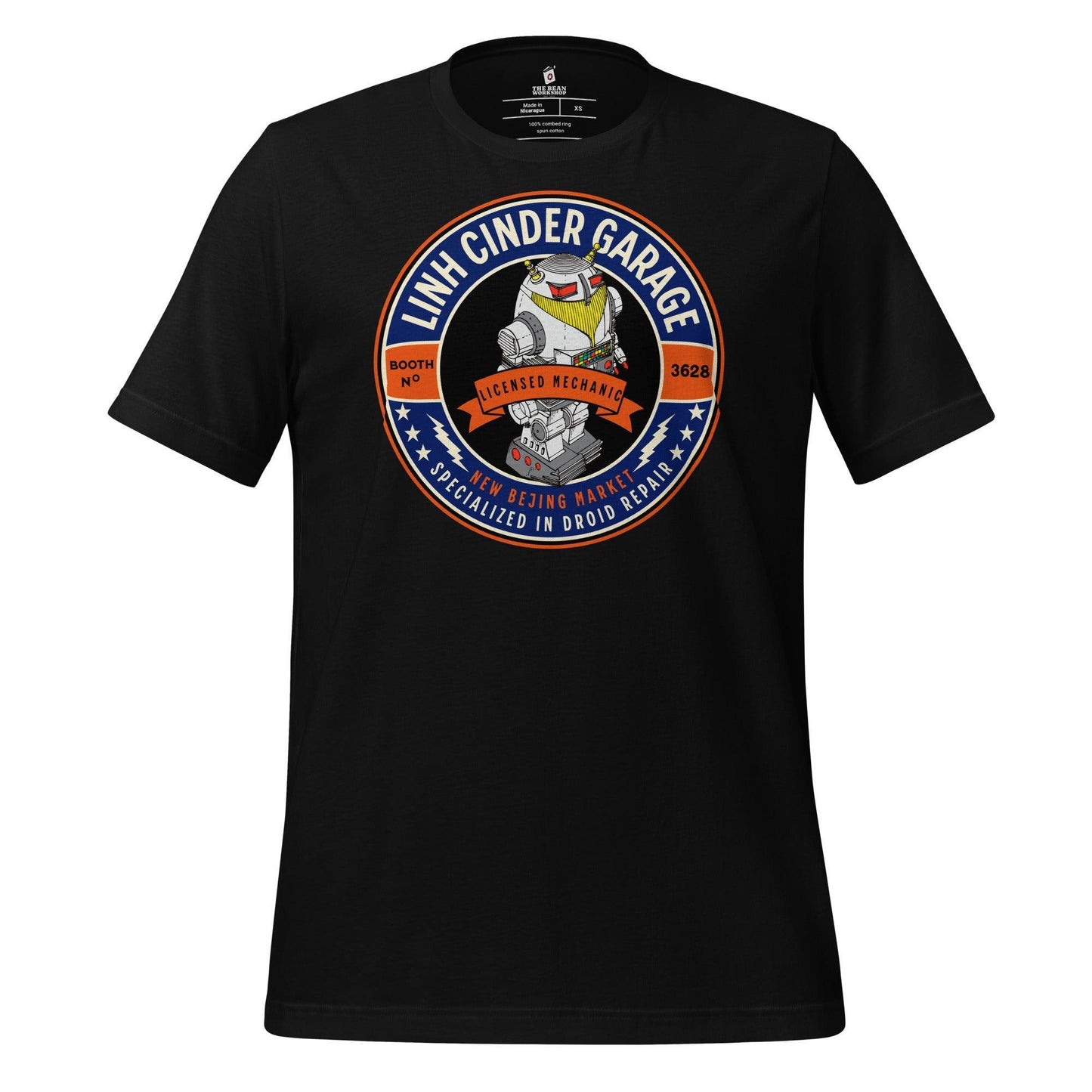 Linh Cinder Garage T-Shirt - The Bean Workshop - marissa meyer, t-shirt, tlc