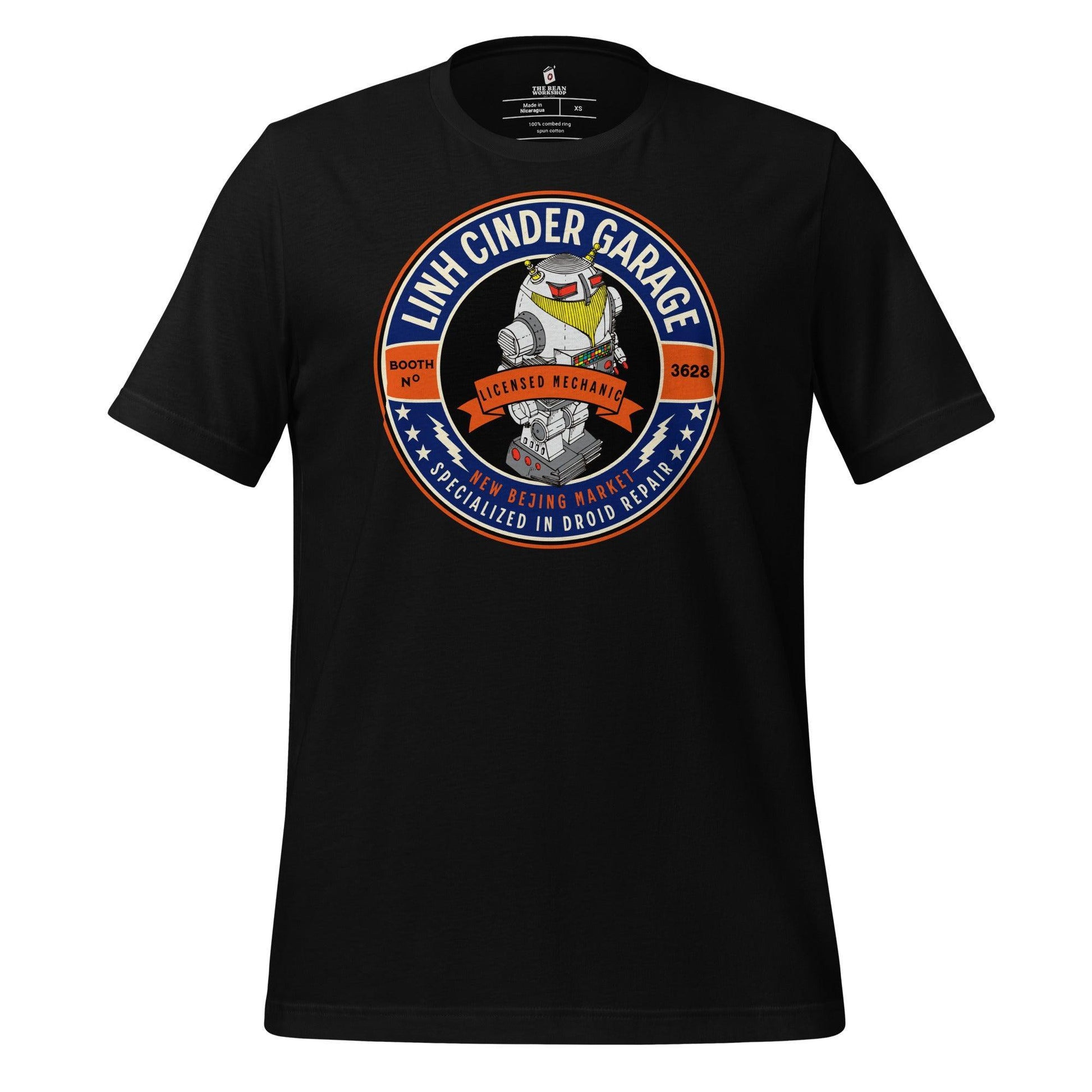 Linh Cinder Garage T-Shirt - The Bean Workshop - marissa meyer, t-shirt, tlc