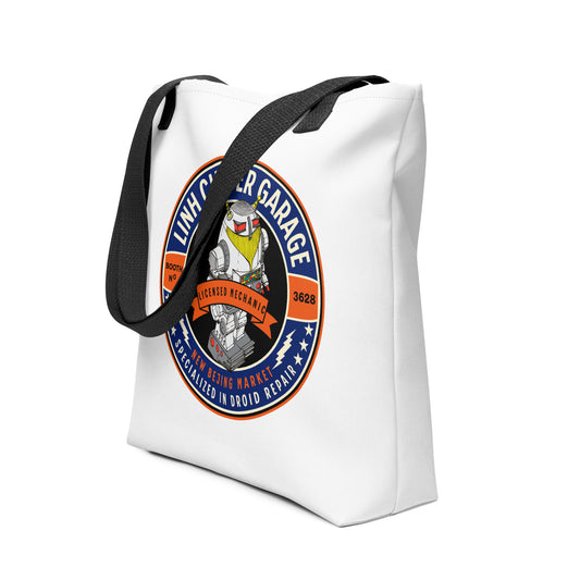 Linh Cinder Garage Tote Bag - The Bean Workshop - Bookish Accesories, Iko, Linh Cinder, Linh Cinder Garage, Marissa Meyer, The Lunar Chronicles, tote, Tote bag