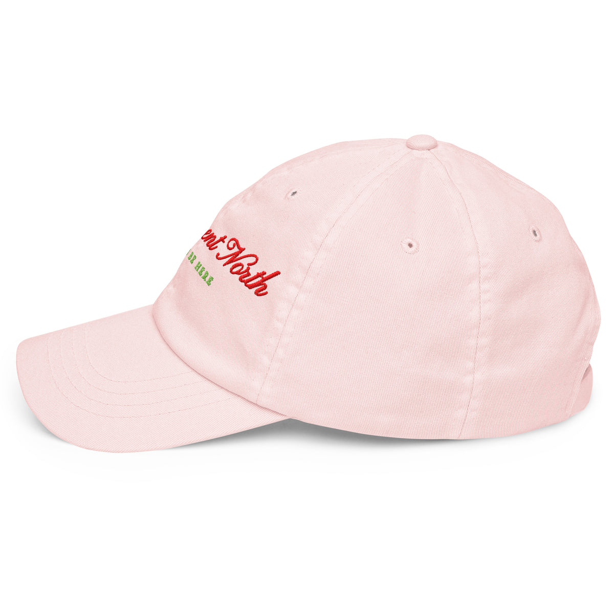 Magnificent North Pastel Embroidered Baseball Hat - The Bean Workshop - Baseball Cap, Embroidered Script Lettering, Magnificent North Pastel Baseball Hat Baseball Cap for Book Lovers, Once Upon a Broken Heart, Once Upon a Broken Heart Fan Gift, Pastel Sky Blue Colorway, Pastel Storybook, Self-Fabric Strap Detail, Stephanie Garber, Sunny Day Accessory, Travel Ready Style, Whimsical Celestial