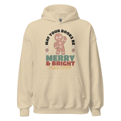 May Your Books Be Merry & Bright Hoodie - The Bean Workshop - bookish, christmas, hoodie