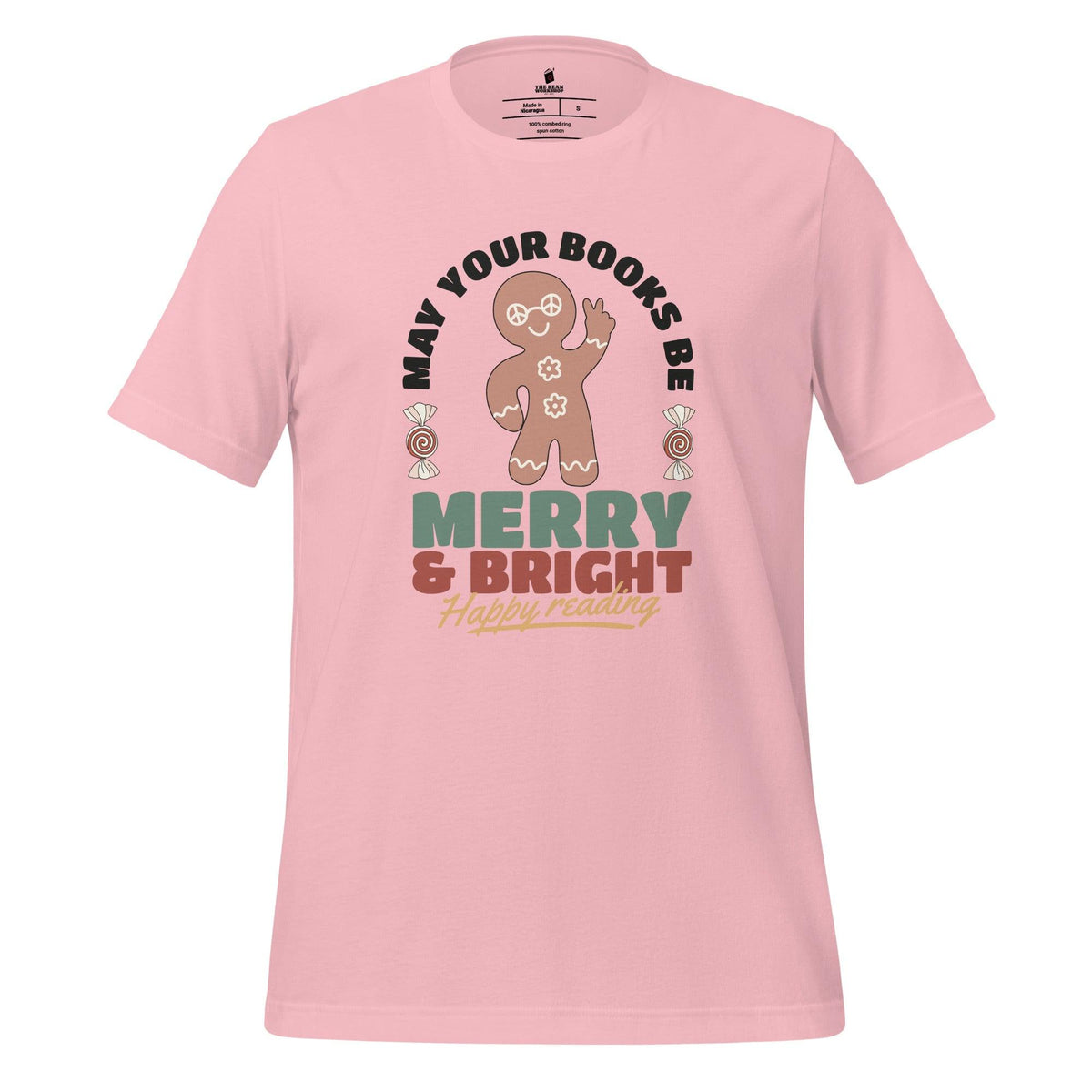 May Your Books Be Merry & Bright T-shirt - The Bean Workshop - bookish, christmas, t-shirt, tee
