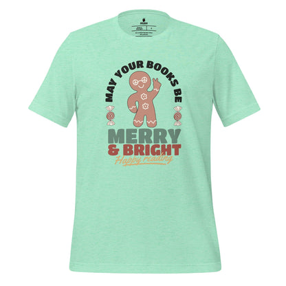May Your Books Be Merry & Bright T-shirt - The Bean Workshop - bookish, christmas, t-shirt, tee