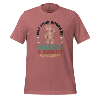 May Your Books Be Merry & Bright T-shirt - The Bean Workshop - bookish, christmas, t-shirt, tee