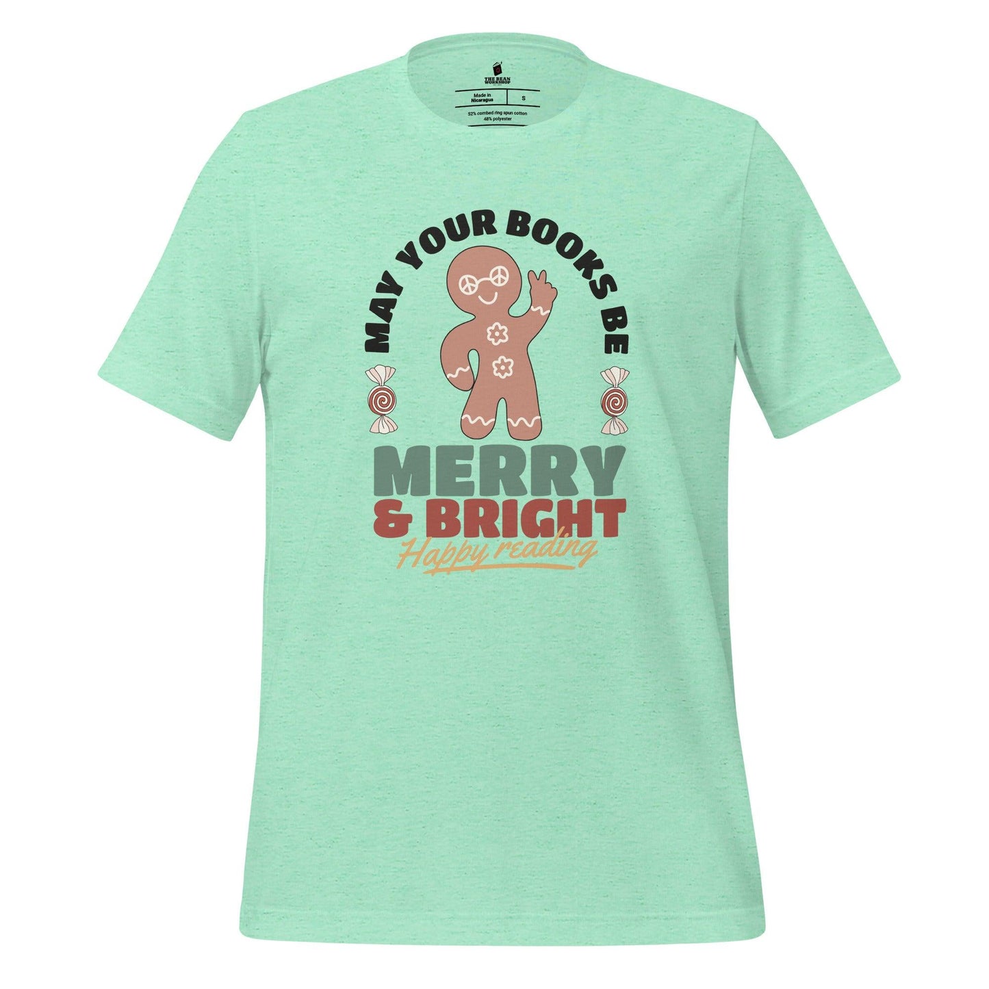 May Your Books Be Merry & Bright T-shirt - The Bean Workshop - bookish, christmas, t-shirt, tee